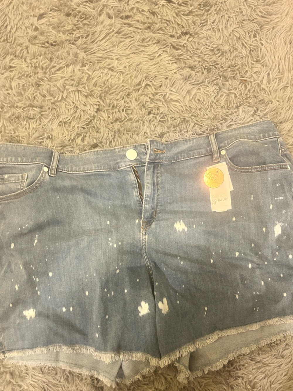 Lane Bryant Women’s Blue Distressed Denim Shorts